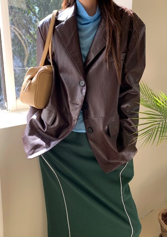 mood leather jacket (2color)